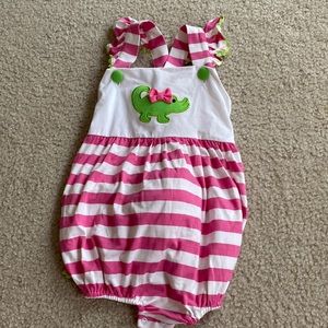 Smocked Monkey Alligator Bubble Size 3 NWT